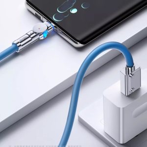 Greenhope-USB cables,USB C 6.6ft 240W, 180°Rotating USB C Cable Braided Type C Charger Cable Fast Charge.
